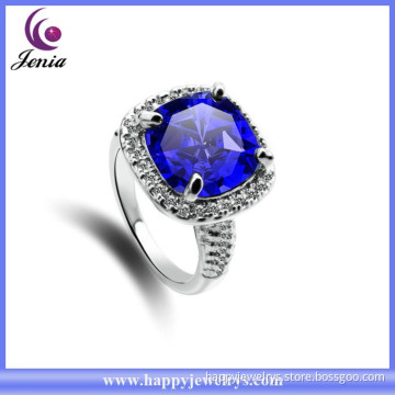 Alibaba express Big sapphire stone ring fashion latest gold ring designs ( YWR2014797-1)